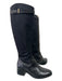 Reiss Shoe Size 38 Black Nylon & Leather Almond Toe Inner Side Zip Boots Black / 38