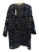 Tuckernuck Size 12 Black Polyester & Cotton Velvet Embroidery Shift Dress Black / 12