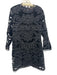 Tuckernuck Size 12 Black Polyester & Cotton Velvet Embroidery Shift Dress Black / 12
