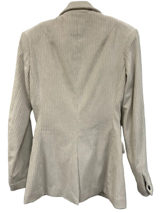 Rag & Bone Size Est S Cream White Polyester Blend Corduroy One Button Jacket