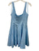 Staud Size 8 Sky Blue Cotton Seam Detail Fit & Flare Sleeveless Above Knee Dress Sky Blue / 8
