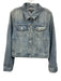 J. Crew Size M Medium Wash Cotton Denim Flap Pocket Button Front Jacket Medium Wash / M