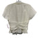 Frame Size M Cream Silk Tiered Flutter Cap Sleeve Gathered Top Cream / M