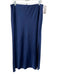 Madewell Size 12 Navy Blue Polyester Blend Satin Side Slits Elastic Waist Skirt Navy Blue / 12