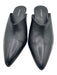 Free People Shoe Size 9 Black Leather Upper Pointed Toe Stacked Heel Mules Black / 9