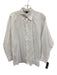 Ralph Lauren Size 10 White Cotton Dolman Sleeve Button Up & Collar Cufflinks Top White / 10