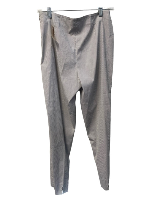 Piazza Sempione Size 44 Grey & White Cotton Blend Stripe Ankle Cut Pants Grey & White / 44