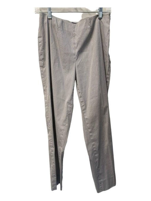 Piazza Sempione Size 44 Grey & White Cotton Blend Stripe Ankle Cut Pants Grey & White / 44