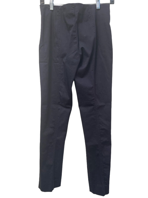 Lavia Size 42 Navy Blue Cotton Blend Side Zip Stitch Detail Tailored Pants Navy Blue / 42