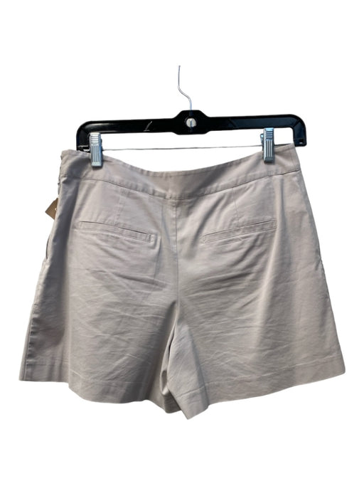 Rebecca Taylor Size 4 Grey Cotton Blend Pleated 4 Pocket Flowy Side Zip Shorts Grey / 4