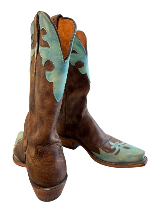 1883 by Lucchese Shoe Size 8 Brown Leather Distressed Pointed Toe Western Boots Brown / 8