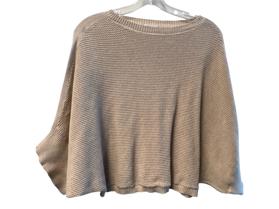 Minnie Rose Size Est S Beige Missing Fabric Tag Knit Bat Wing Half Sleeve Top Beige / Est S