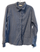 Ann Mashburn Size L Blue 100% Cotton Geometric Floral Long Sleeve Top Blue / L