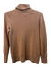 Halston Size M Brown Cashmere Long Sleeve solid color turtle neck Knit Sweater Brown / M