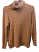 Halston Size M Brown Cashmere Long Sleeve solid color turtle neck Knit Sweater Brown / M