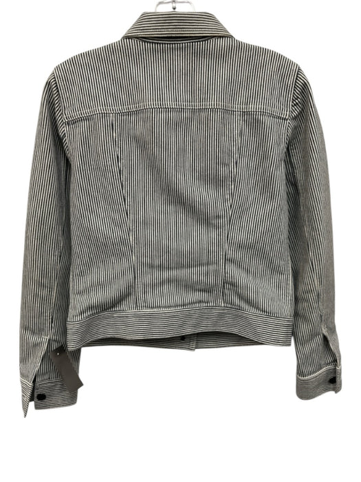 Ralph Lauren Size S Green & White Cotton Blend Striped Button Front Jacket Green & White / S