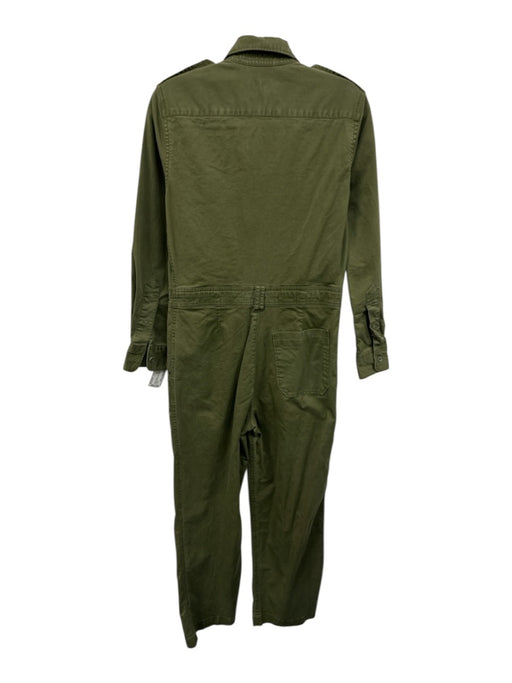 Polo Ralph Lauren Size S Army Green Cotton Blend Patch Pocket Collared Jumpsuit Army Green / S