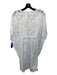 Lilly Pulitzer Size S White Polyester Semi-Sheer V Neck Draped Sleeve Dress White / S