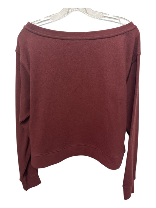 Spiritual Gangster Size S Brick Red Cotton Blend Wide Neck Long Sleeve Pant Set Brick Red / S