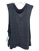 Spiritual Gangster Size S Dark Gray & White Cotton Blend Sleeveless Text Top Dark Gray & White / S