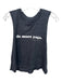 Spiritual Gangster Size S Dark Gray & White Cotton Blend Sleeveless Text Top Dark Gray & White / S
