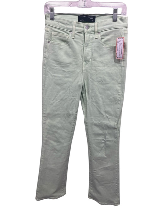 Veronica Beard Jeans Size 27 Light Lime Green Cotton Denim Straight Leg Jeans Light Lime Green / 27
