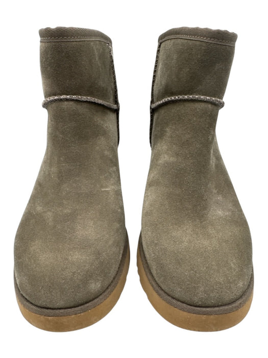 Ugg Shoe Size 10 Taupe Gray Leather Upper Suede Shea Butter Mask Wedge Boots Taupe Gray / 10