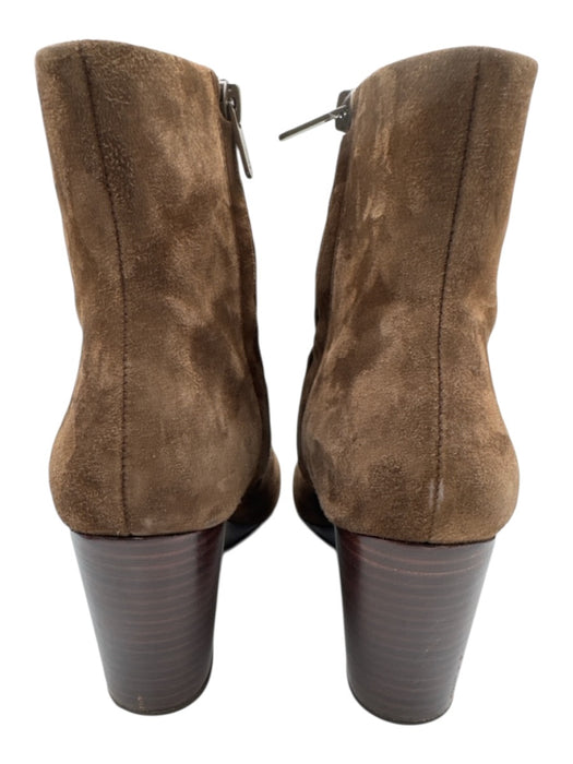 Vince Shoe Size 10 Dusty Brown Leather Upper Suede Side Zip Square Toe Boots Dusty Brown / 10