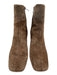 Vince Shoe Size 10 Dusty Brown Leather Upper Suede Side Zip Square Toe Boots Dusty Brown / 10