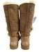Ugg Shoe Size 10 Brown Leather Upper Suede Button Detail Shearling Lined Boots Brown / 10