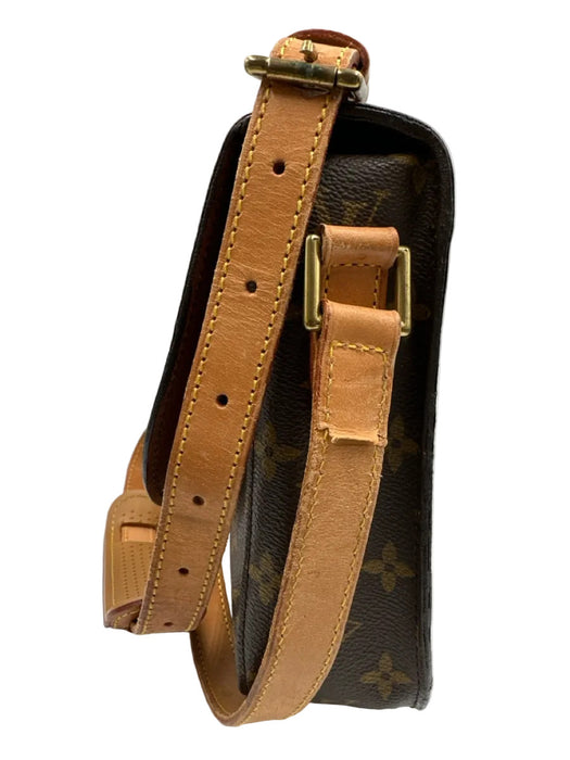 Louis Vuitton Brown Coated Canvas Monogram Flap Top Adjustable Strap Bag