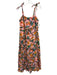 Farm Rio Size L Pink, Green, Multi Cotton Swiss Dots Floral Print Dress Pink, Green, Multi / L