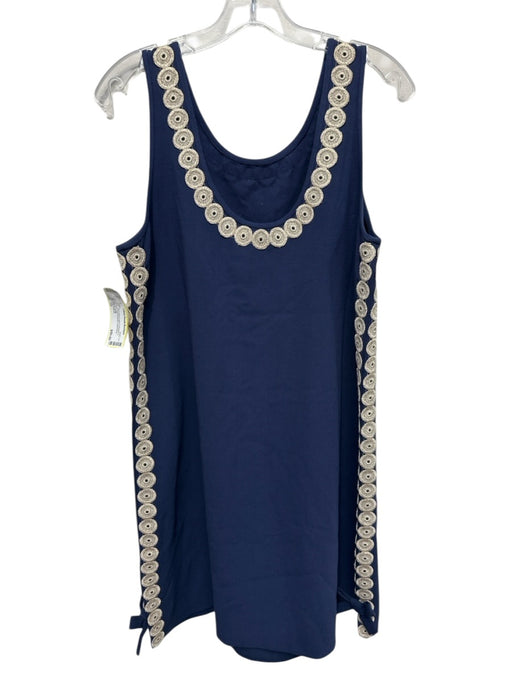 Lilly Pulitzer Size 10 Navy blue & gold Polyester & Viscose Embroidered Dress Navy blue & gold / 10