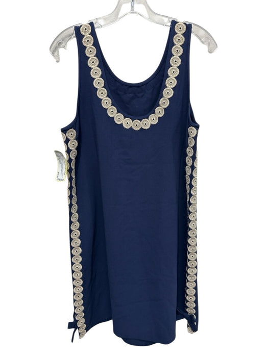 Lilly Pulitzer Size 10 Navy blue & gold Polyester & Viscose Embroidered Dress Navy blue & gold / 10