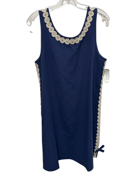 Lilly Pulitzer Size 10 Navy blue & gold Polyester & Viscose Embroidered Dress Navy blue & gold / 10
