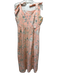 Gal Meets Glam Size 16 Pink & Multi Cotton Tie Shoulder Floral Ruched Maxi Dress Pink & Multi / 16