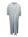 India Amory Size L White & Blue Cotton Botanical 1/2 Puff Sleeve Pocketed Dress White & Blue / L