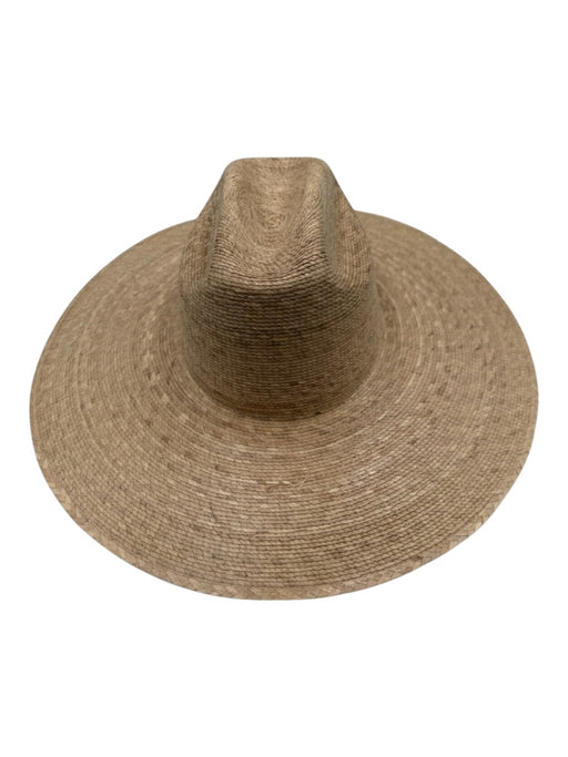 Lack of Color Beige Palm Straw Woven Wide Brim Sun Hat Beige / S/M