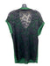 Robert Rodriguez Size M Green & Black Silk & Cashmere Ribbed Neck Sweater Green & Black / M