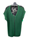 Robert Rodriguez Size M Green & Black Silk & Cashmere Ribbed Neck Sweater Green & Black / M