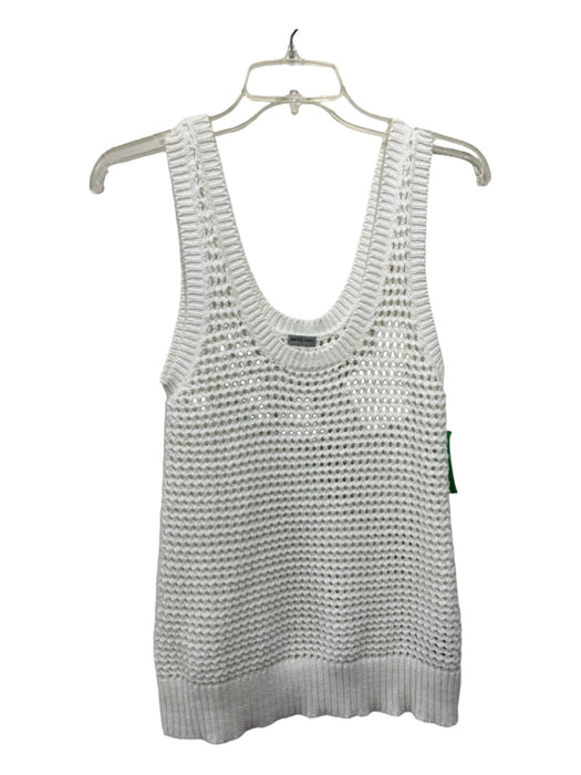 Rachel Comey Size XS White Cotton Crochet Ribbed Hem Tank Top White / XS