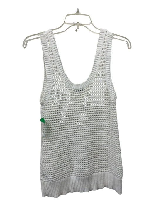 Rachel Comey Size XS White Cotton Crochet Ribbed Hem Tank Top White / XS