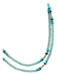 Theodosia Sea Green, Blue, Bronze Beaded Spring Clasp Necklace Sea Green, Blue, Bronze