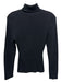 The Elder Statesman Size S Black Cashmere & Silk Knit Turtle Neck Sweater Black / S