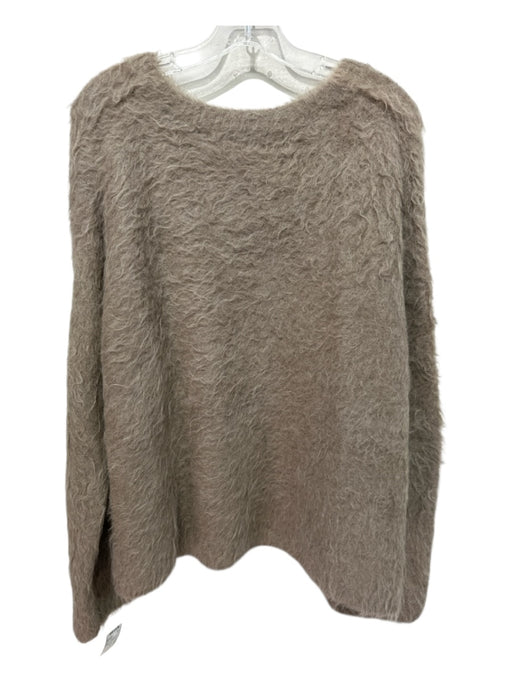 Toteme Size M/L Brown Alpaca Fuzzy Long Sleeve Boxy Sweater Brown / M/L