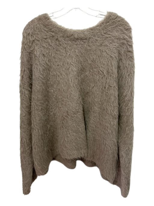 Toteme Size M/L Brown Alpaca Fuzzy Long Sleeve Boxy Sweater Brown / M/L