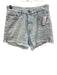 Rag & Bone Size 25 Light Wash Cotton Denim Raw Hem Button Fly Cutoff Shorts Light Wash / 25