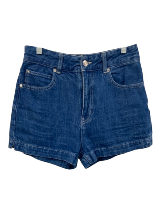 Frame Size 25 Blue Wash Cotton Denim High Waist Button & Zip Fly A line Shorts Blue Wash / 25