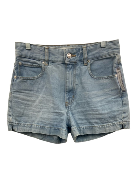 Frame Size 25 Light Wash Cotton Denim High Waist Button & Zip Fly A line Shorts Light Wash / 25