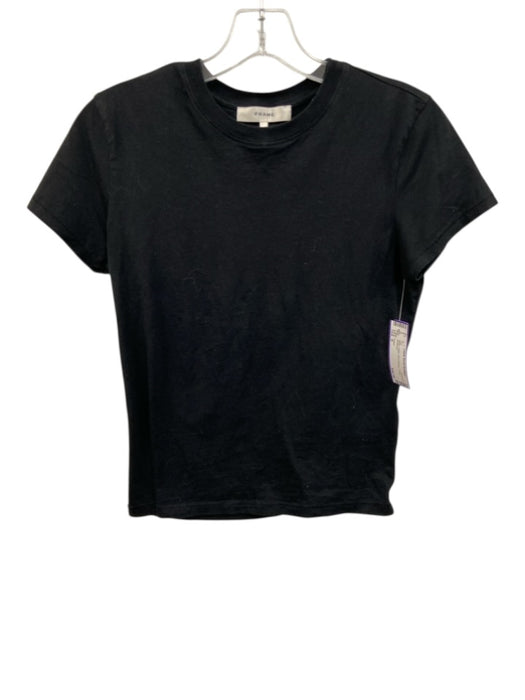Frame Size S Black Cotton Short Sleeve T Shirt Top Black / S